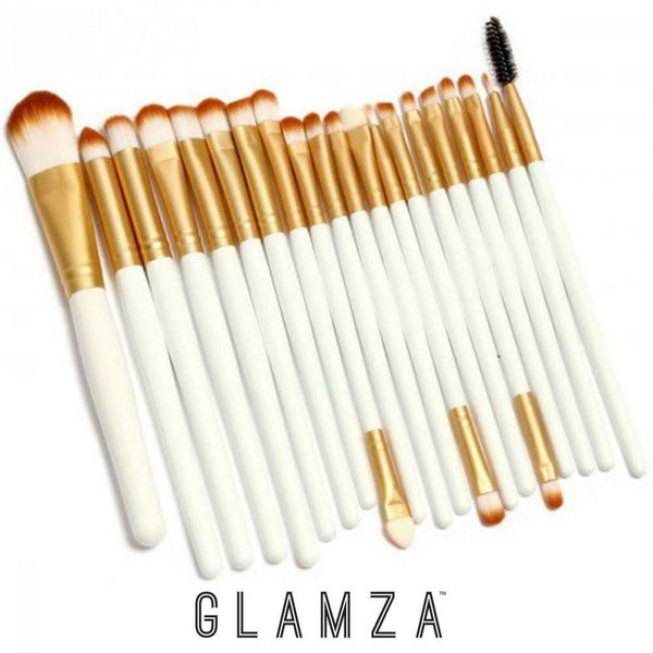 20pc Eye Make Up Brushes Set - White 3