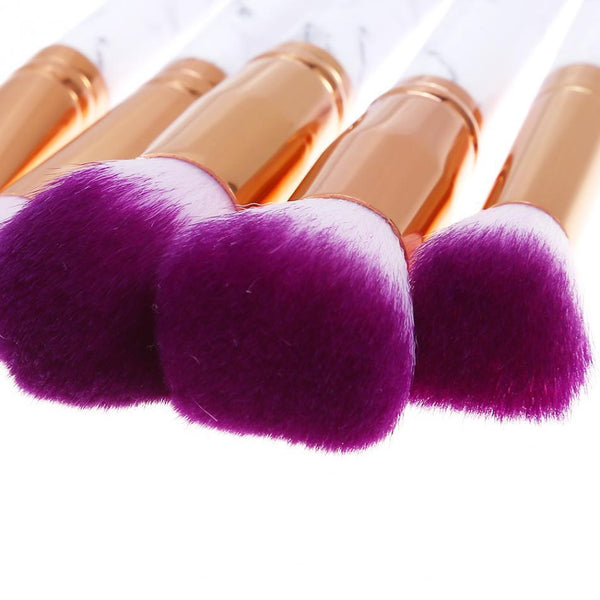 Glamza 10pc Marble Makeup Brush Set 4