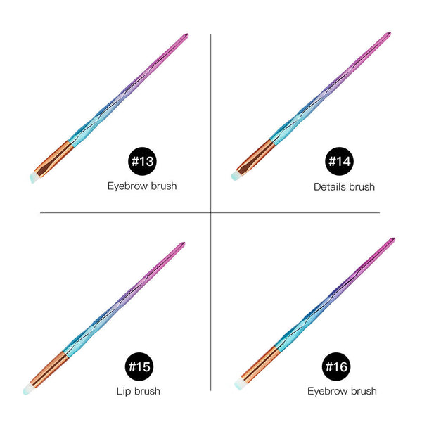 20pc Diamond Make Up Brush Sets - 2 Colour Choices 9