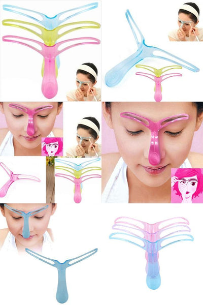 Glamza Eyebrow Shaping Template Eyebrow Stencil - Pink 0