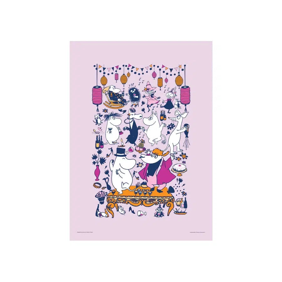 Bilde av Moomin Poster - Party - 50x70 Cm - Hyttefeber.no