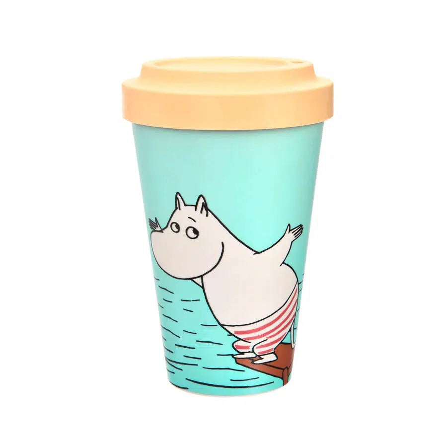 Moomin Take Away Mug - 450 ml - Moomintrollet Svømmer - Hyttefeber.no