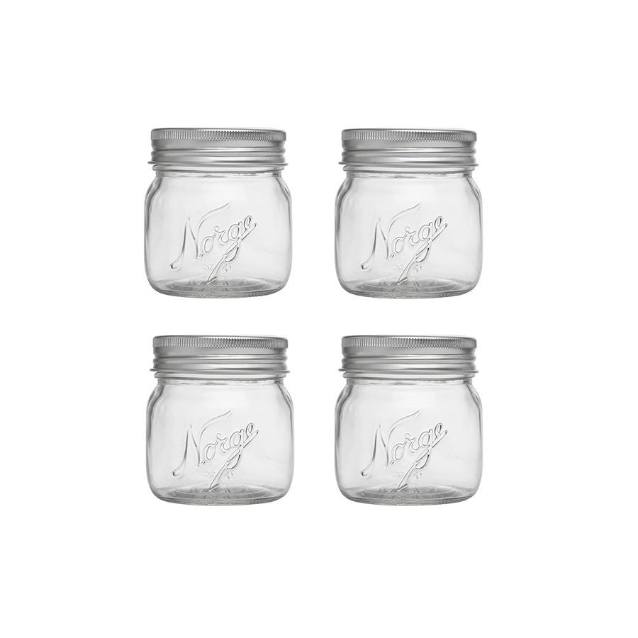 Norgesglasset 0.4L Med skrulokk 4pk - Hyttefeber.no