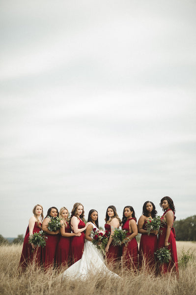 wedding inspo with a pop of red