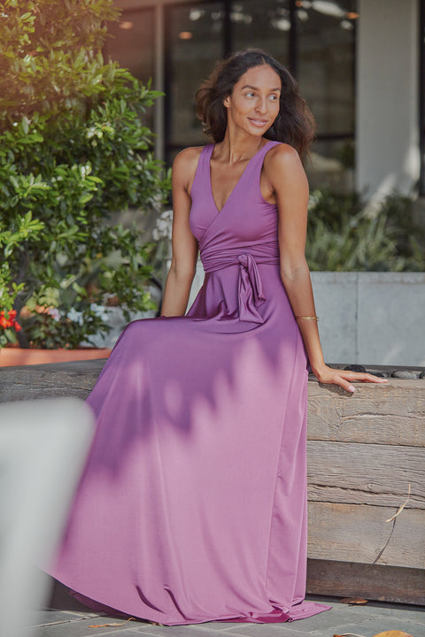 Purple Bridesmaid Dresses,Convertible Dress,Convertible Wrap Dress,Infinity  Dress,Multiway Dress,Twist Wrap Dress (Long Plus Size, Lavender) 