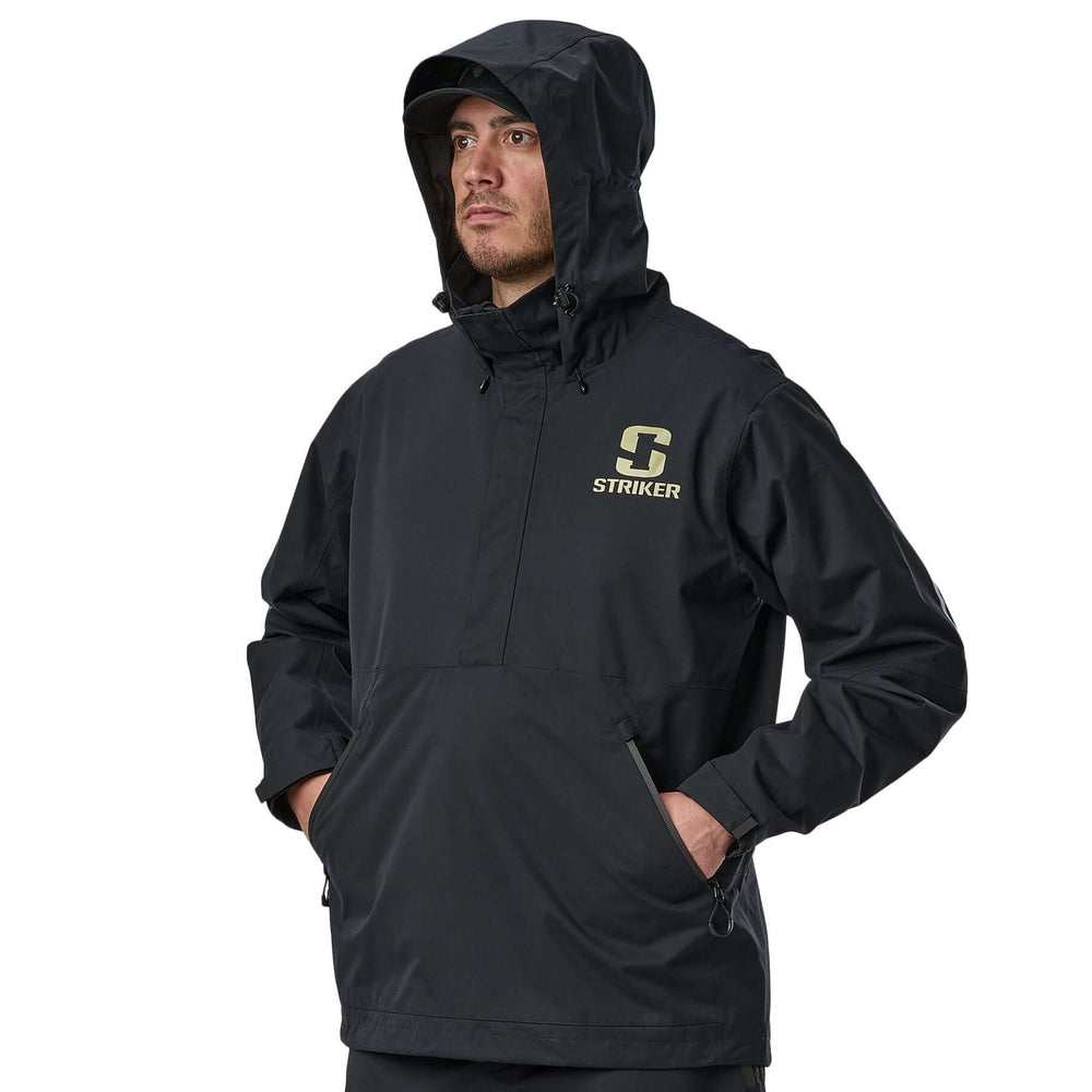 Vortex Rain Jacket - Black  Fishing Rainwear - Striker