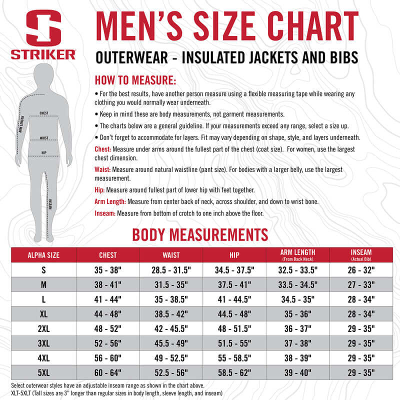 arm measurement chart