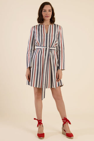 Kaftan Dress With Striped