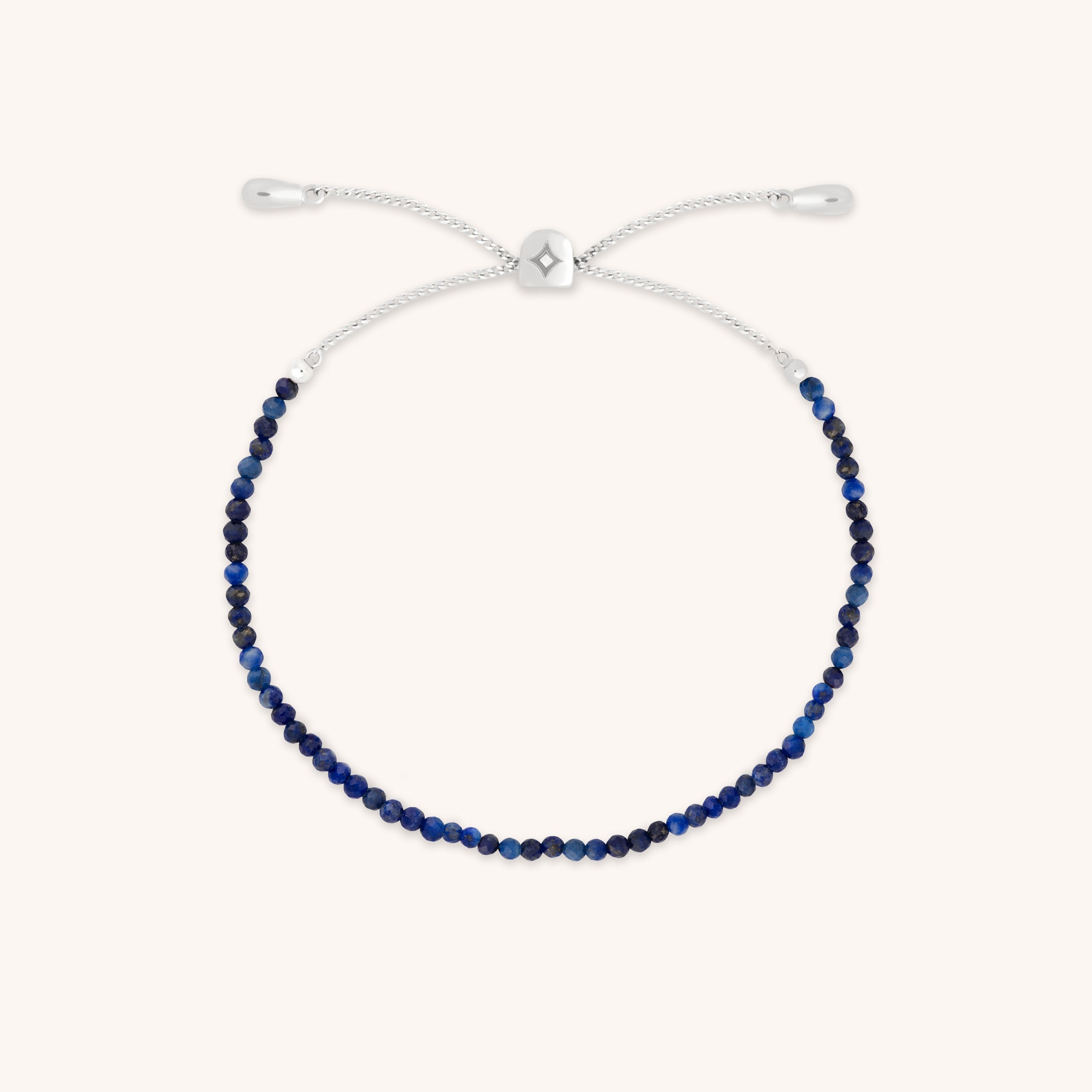 Astrid &amp; Miyu Lazurite Gemstone Bracelet In 9k White Gold