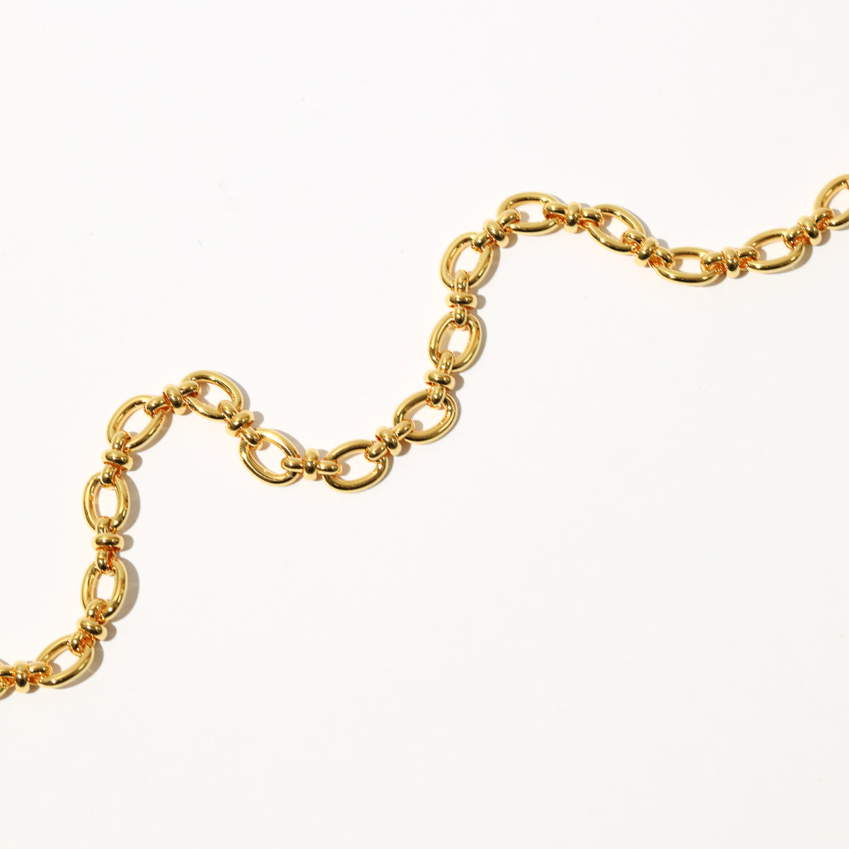 14k gold open link chain necklace