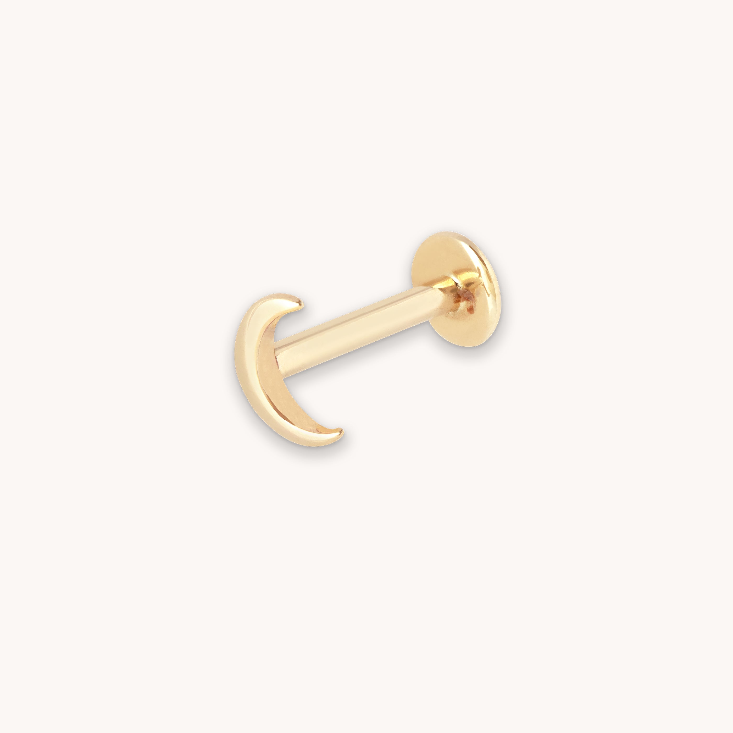 Moon Piercing Stud in Solid Gold - Astrid  Miyu us product image