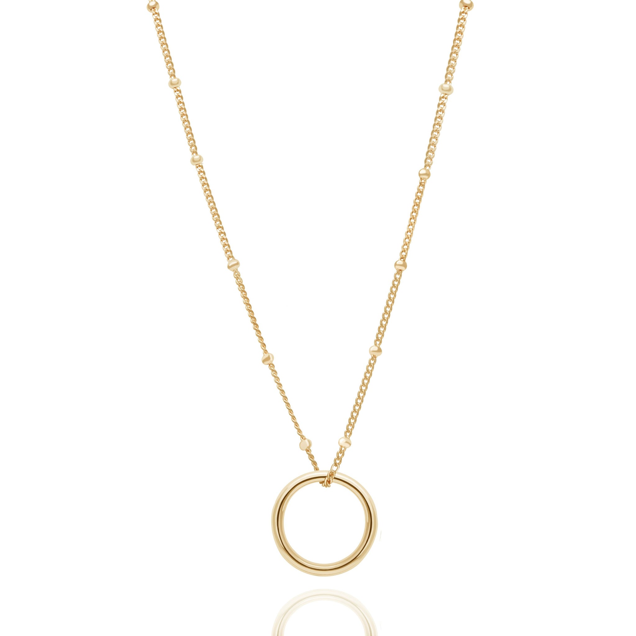 Gold Halo Pendant Necklace | Astrid & Miyu Necklaces – Astrid & Miyu .us
