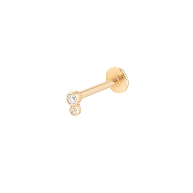 offentlig Øl enestående Solid Gold Double Diamond Piercing Stud | Astrid & Miyu Earrings – Astrid &  Miyu .us