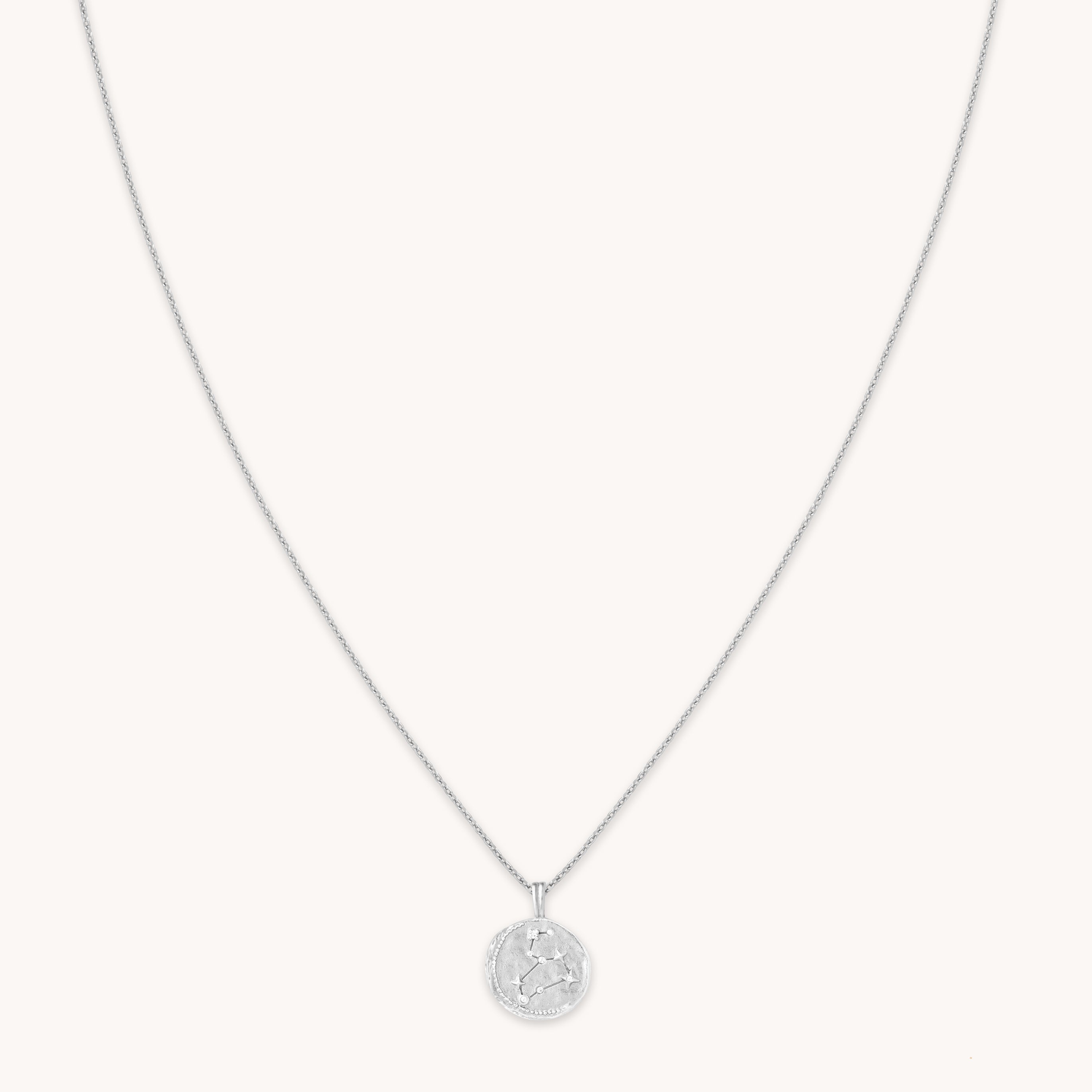 Astrid &amp; Miyu Leo Zodiac Pendant Necklace In Silver In Metallic