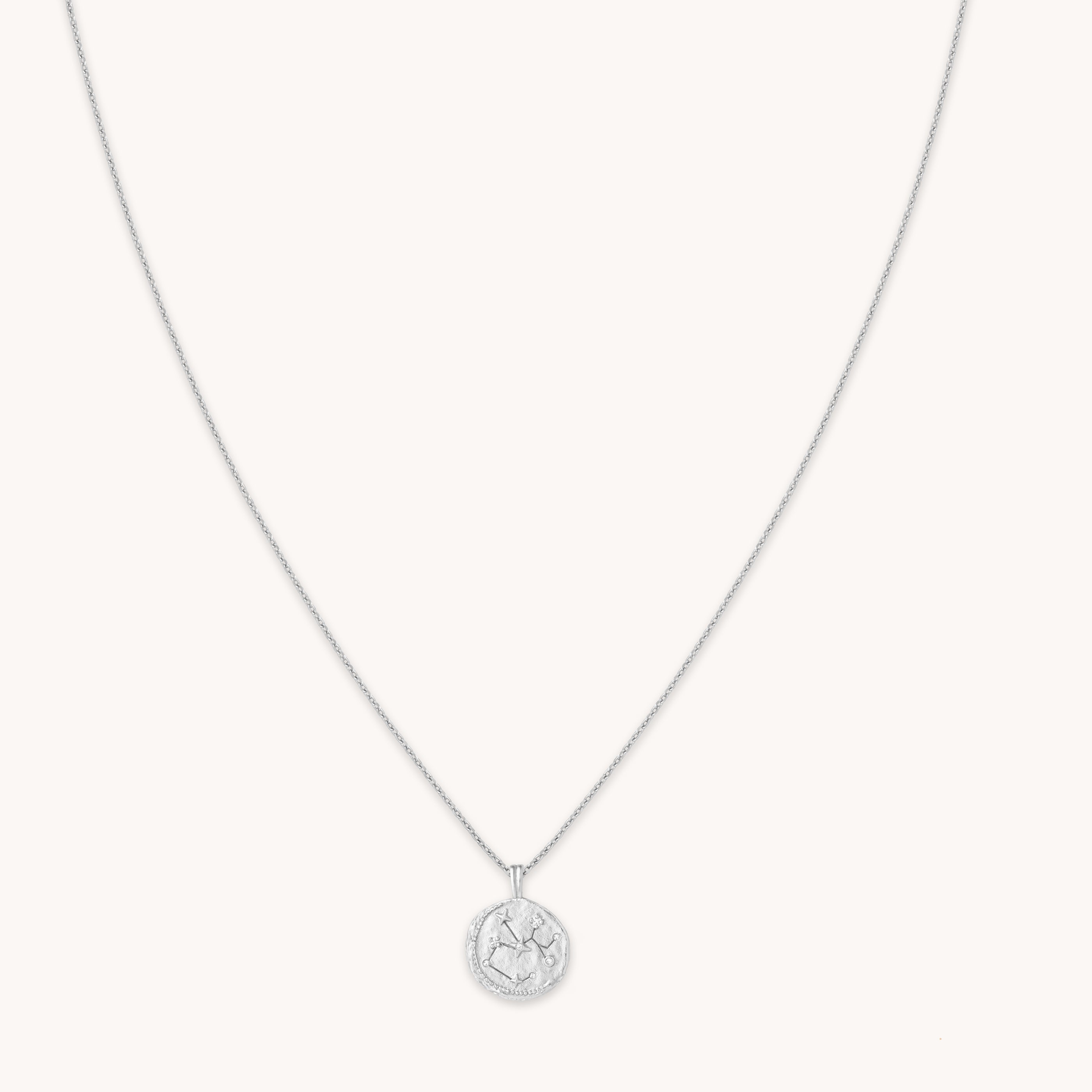 Astrid &amp; Miyu Sagittarius Zodiac Pendant Necklace In Silver In White