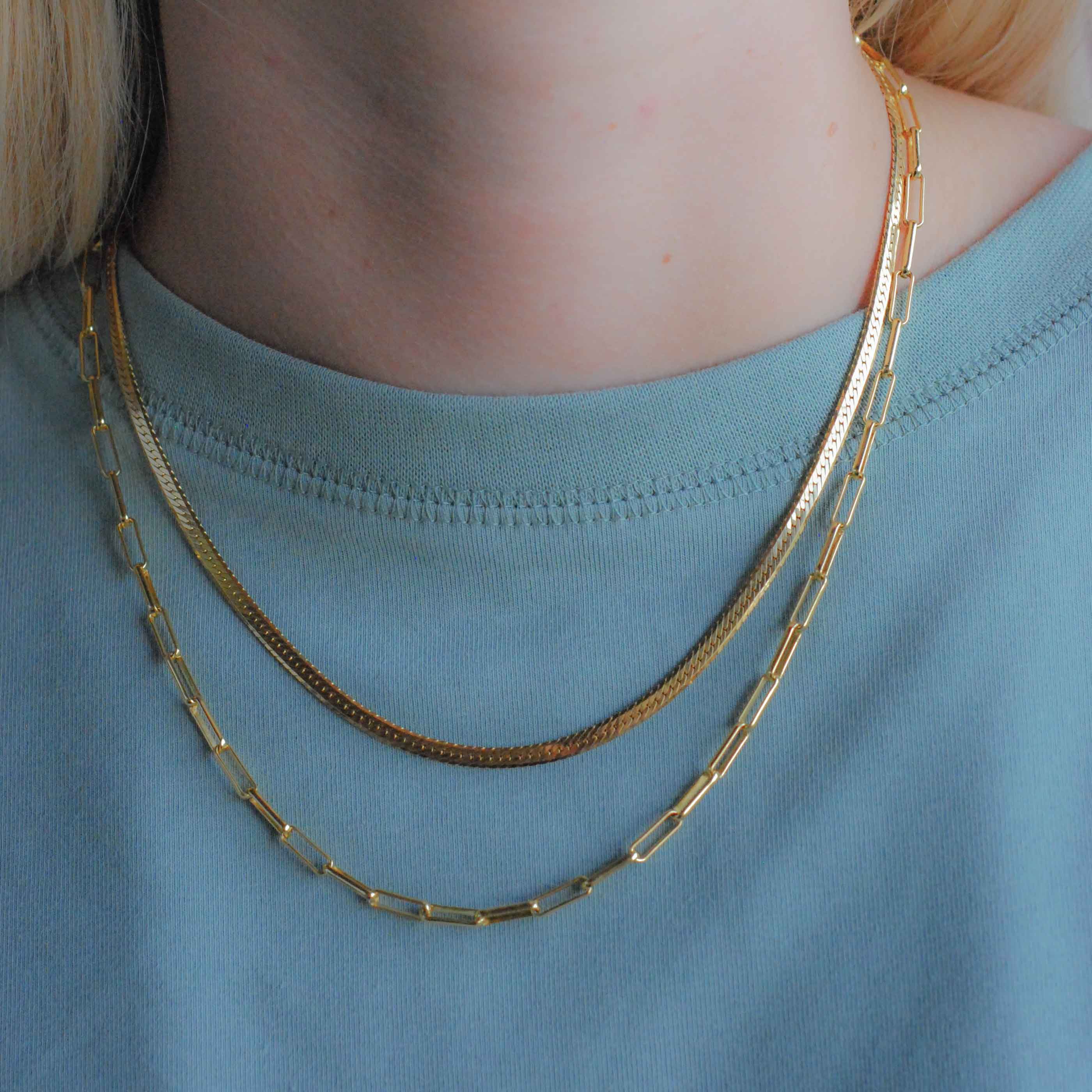 blue necklace chain