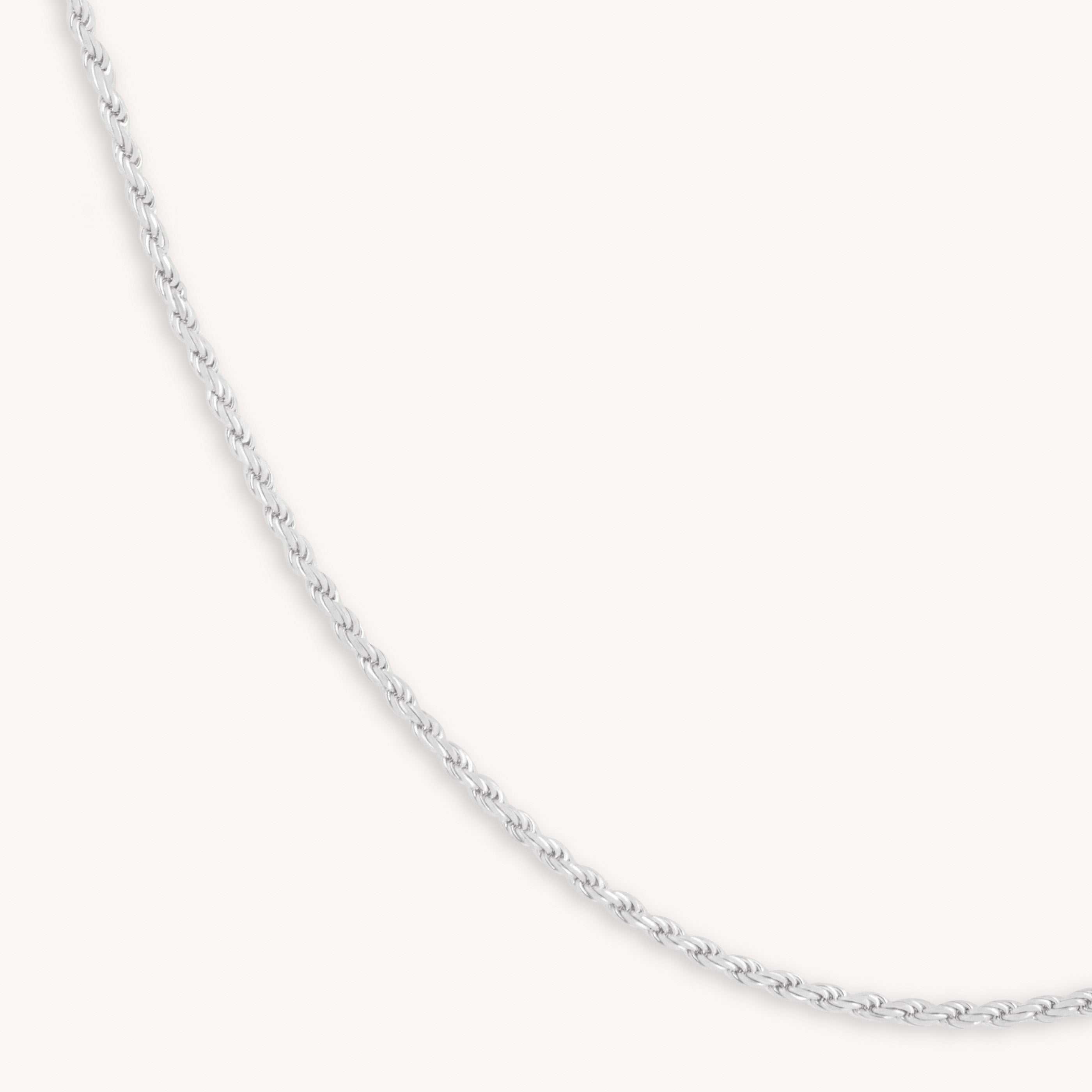 Astrid &amp; Miyu Rope Chain Necklace In Silver In Metallic
