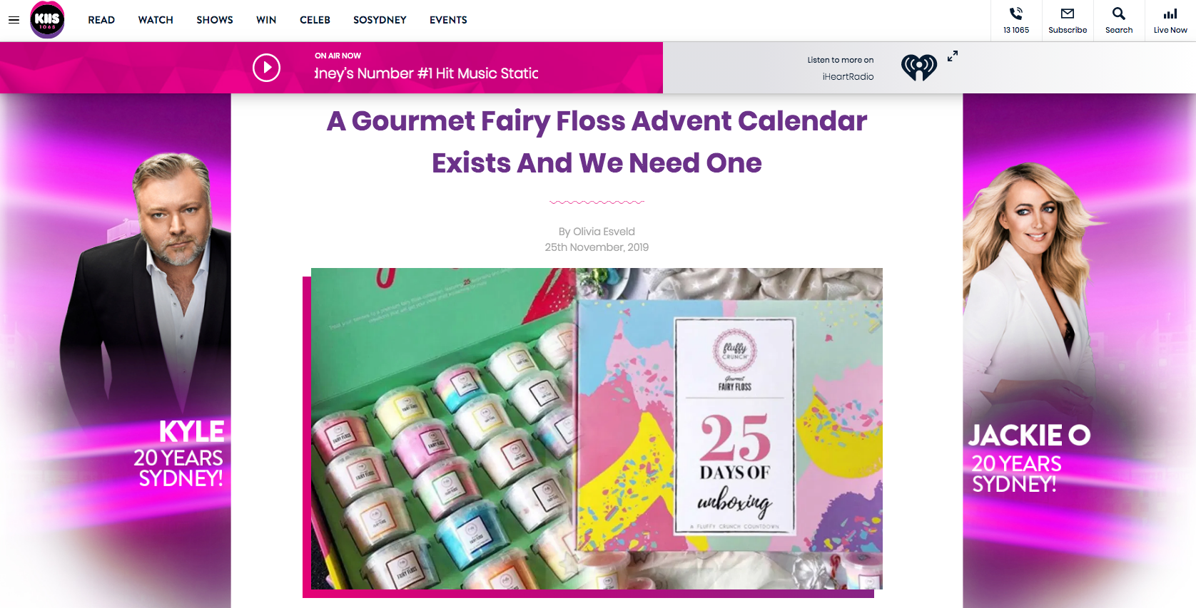 Fluffy Crunch Fairy Floss Advent Calendar featured on KIIS 1065