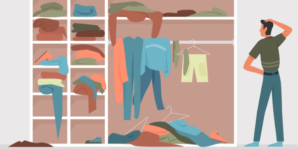 A streamlined wardrobe means not starting your day with clutter