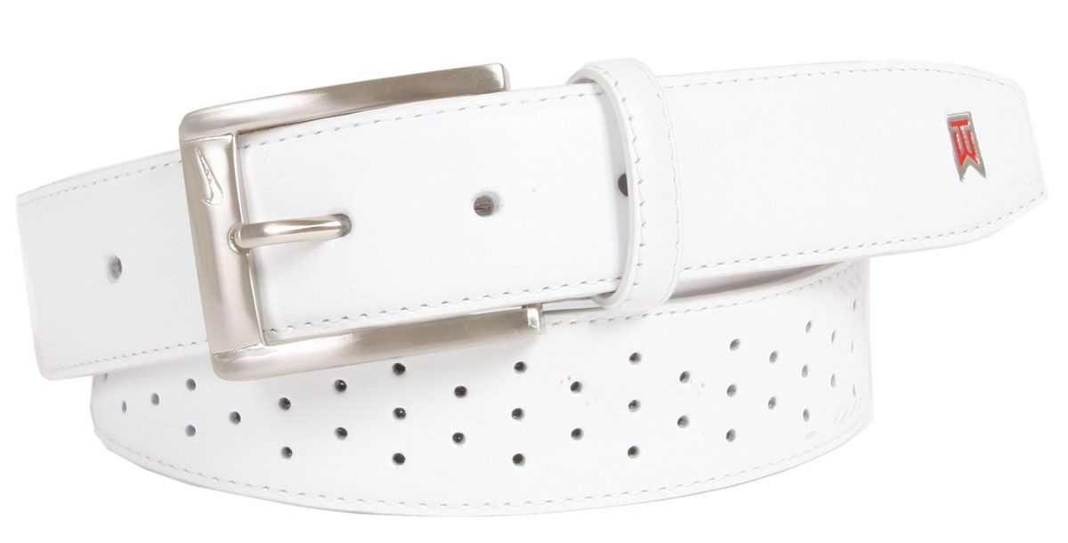 Nike Golf G-Flex Belt (White & Red Stitch)