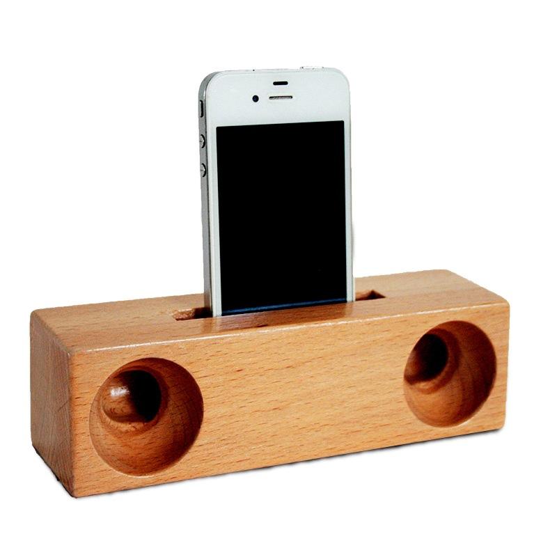 wooden cell phone speaker