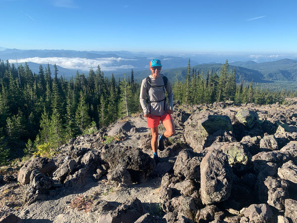 Trail running circum-running around Mt. St. Helens