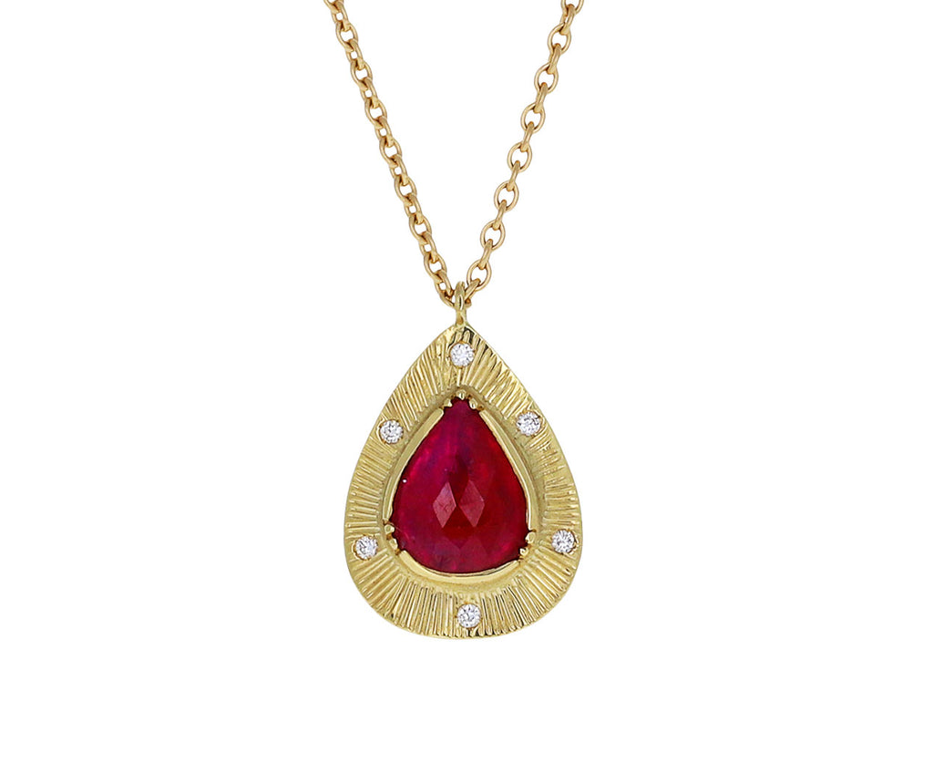 Ruby Starlight Engraved Pendant Necklace– TWISTonline