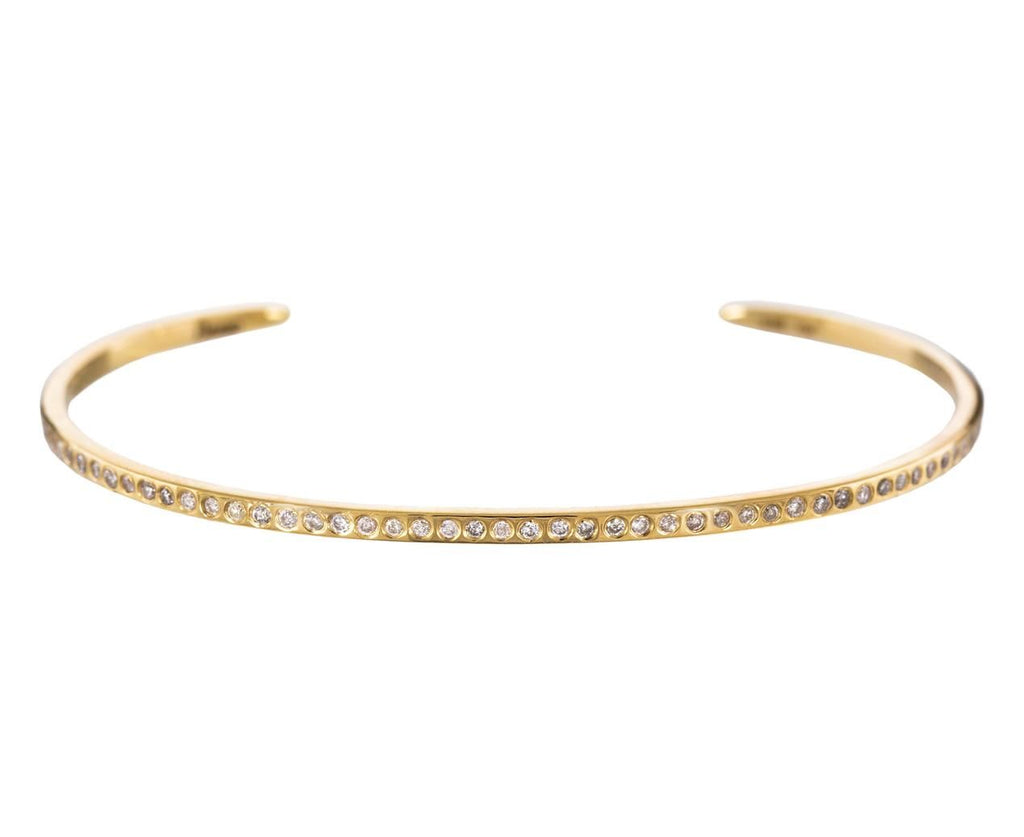 thin gold bracelet with diamond