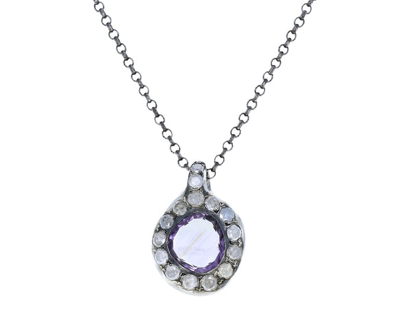 Ametrine and Icy Diamond Necklace