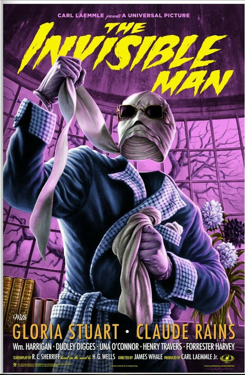 The Invisible Man (Variant) by Jason Edmiston | Movie Poster | Screen ...