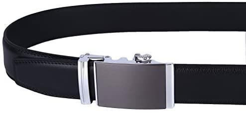 Leather Ratchet Dress Belt with Automatic Buckle - Shop Ja'Kai 
