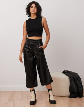 Black High Waist Vegan Leather Pants – Munroe's Boutique