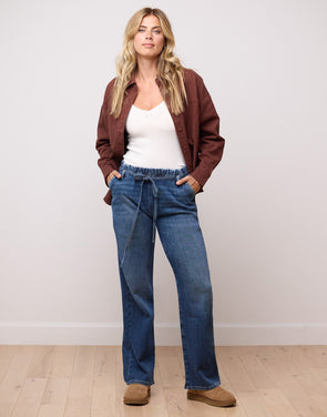 LILY WIDE LEG JEANS / SANDY BEACH