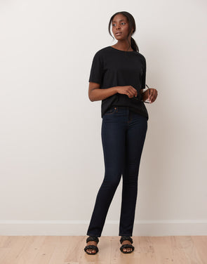 Second Yoga Jeans - Classic Rise Chloe Straight Dark Indie
