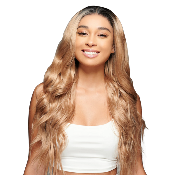 'Best of Both Worlds' Synthetic Wig | Dark Blonde Wig | Essence Luxe Couture Wigs 