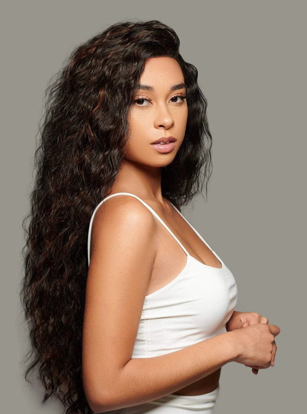 Cleopatra Synthetic Wig | Black Curly Luxury Lace Wig | Essence Luxe Couture Wigs