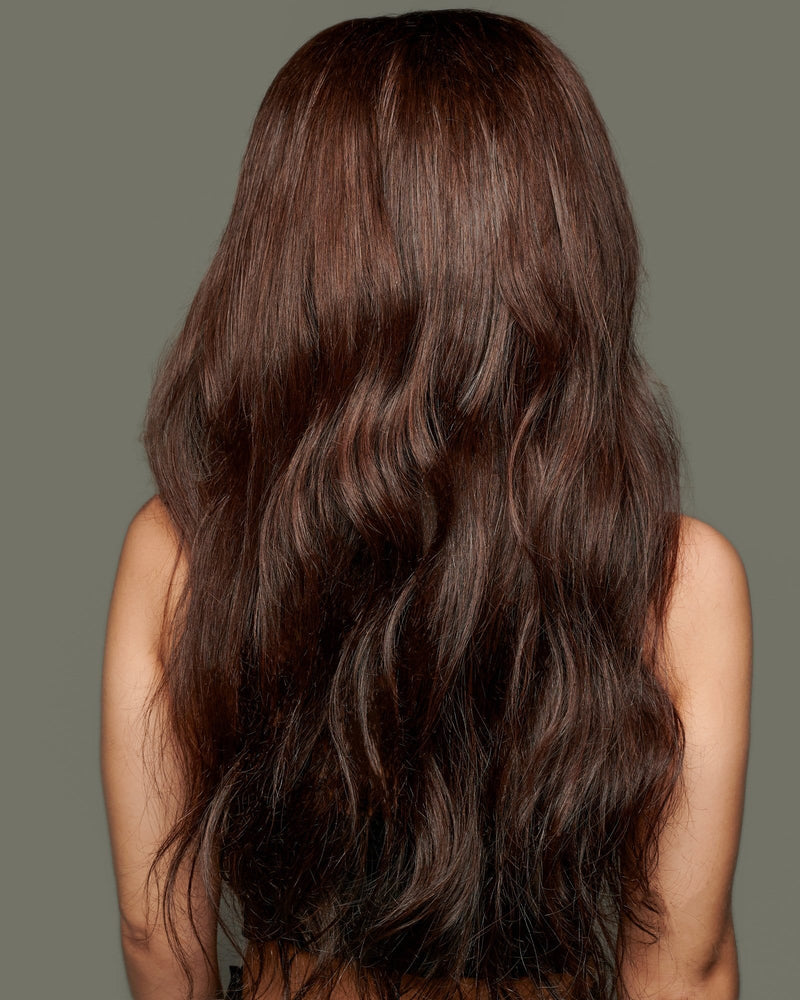'Bontoni' Human Hair Wig | Long Brown Luxury Realistic Wig | Essence Luxe Couture Wigs