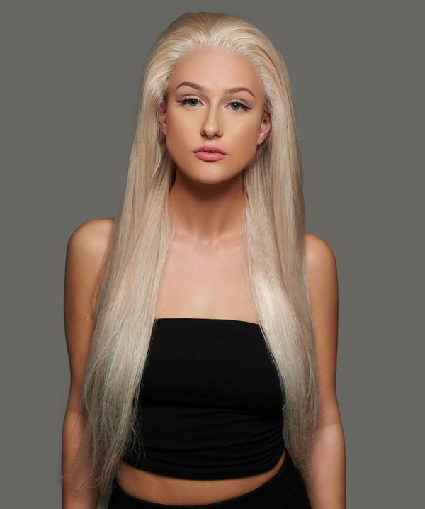 'Khaleesi' Human Hair Lace Wig | Creamy Platinum Blonde Luxury Wig | Luxury Wigs