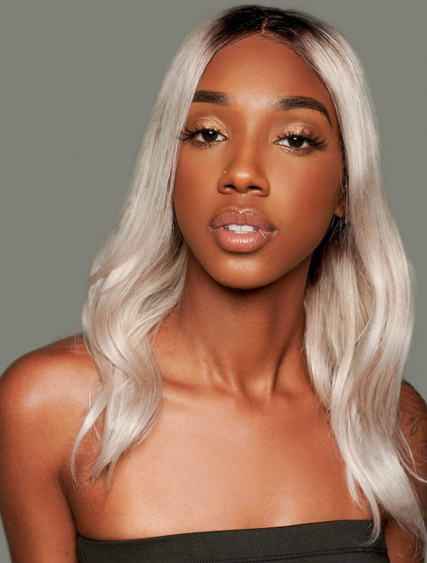 'Marquise' Human Hair Wig | Rooted Silk Top Platinum Lace Front Luxury Wig | Essence Luxe Couture Wigs
