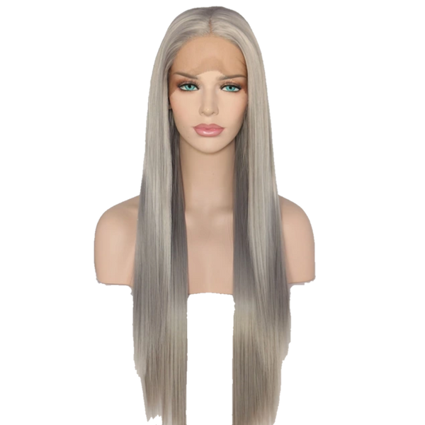 Buy BOUE Silver Synthetic Wig | Luxury Wigs - Essence Luxe Couture