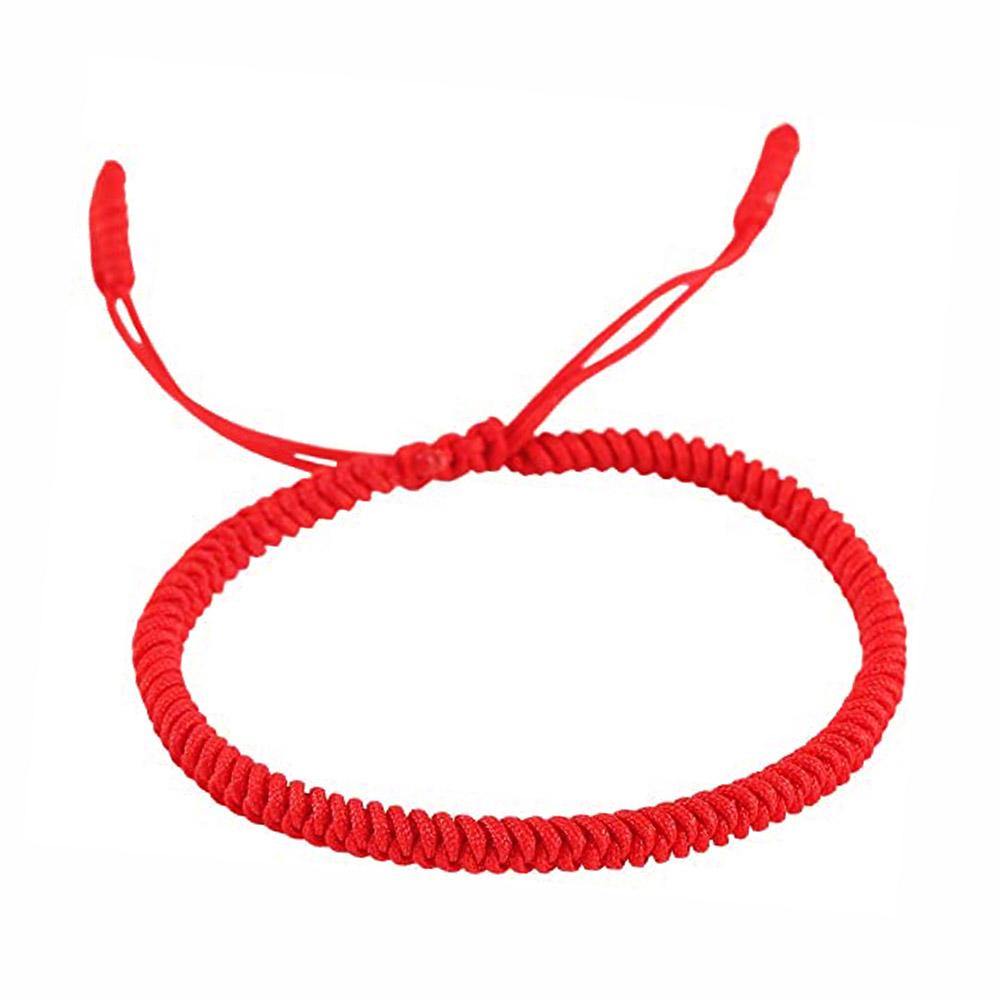 LINASHI 6Pcs Lucky Bracelets Red Bracelet Red Cord Bracelet Red Knot  Bracelet for Protection Good Luck for Friendship