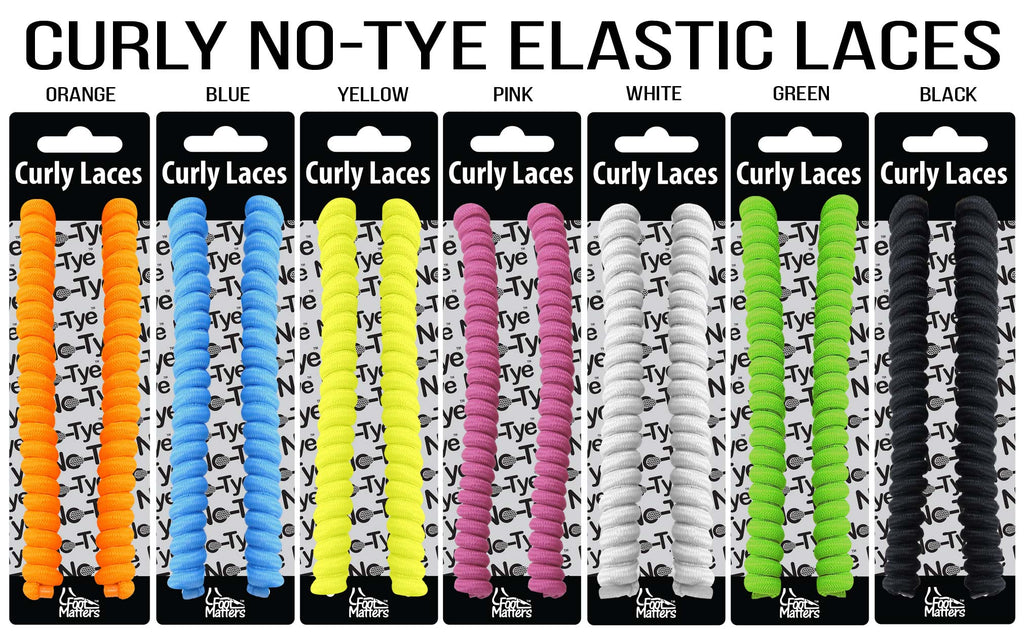 curly elastic spring shoe laces colorful