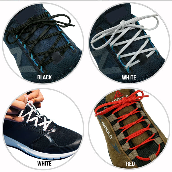 black elastic shoe laces