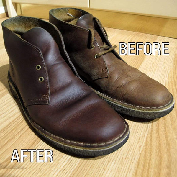 mink oil on black leather