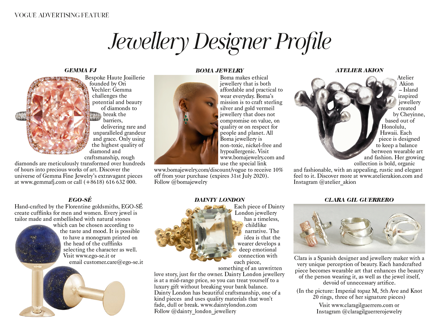 British Vogue – Boma Jewelry