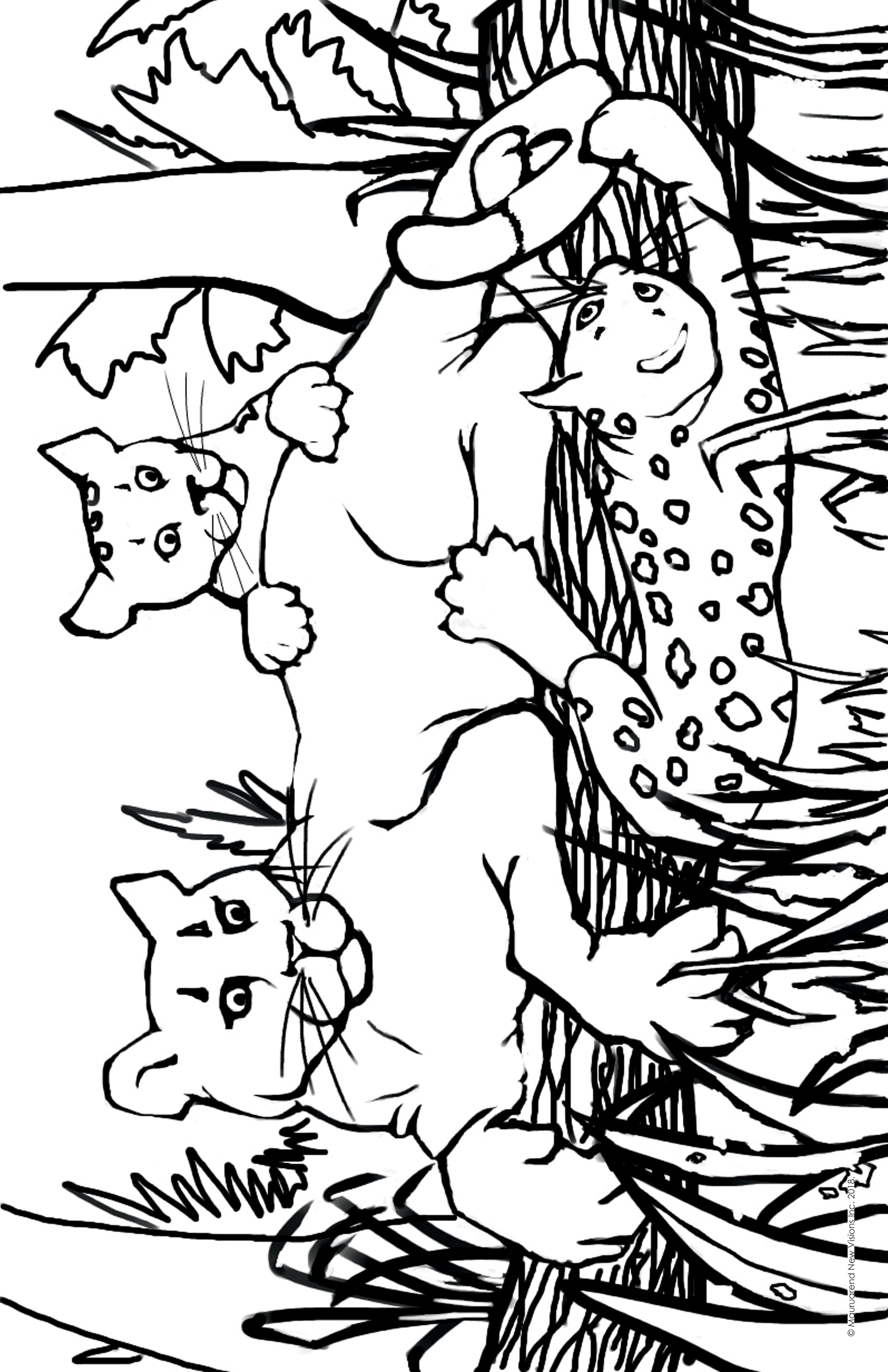 lion family coloring pages