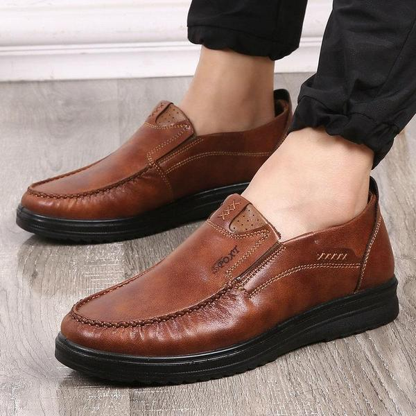 Lightweight Breathable Leather Shoes 