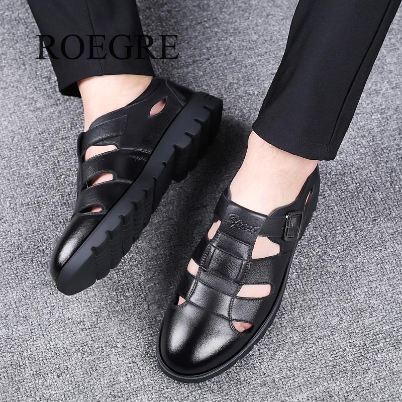 leather casual sandals