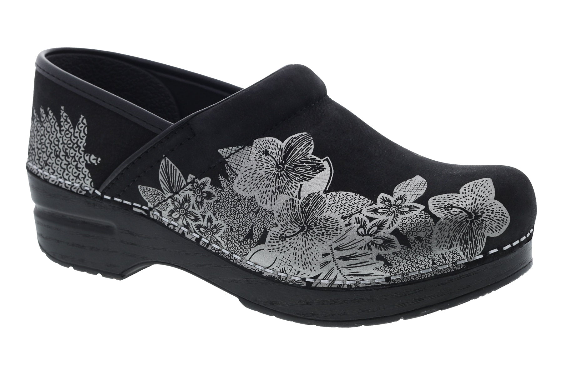 dansko floral metallic