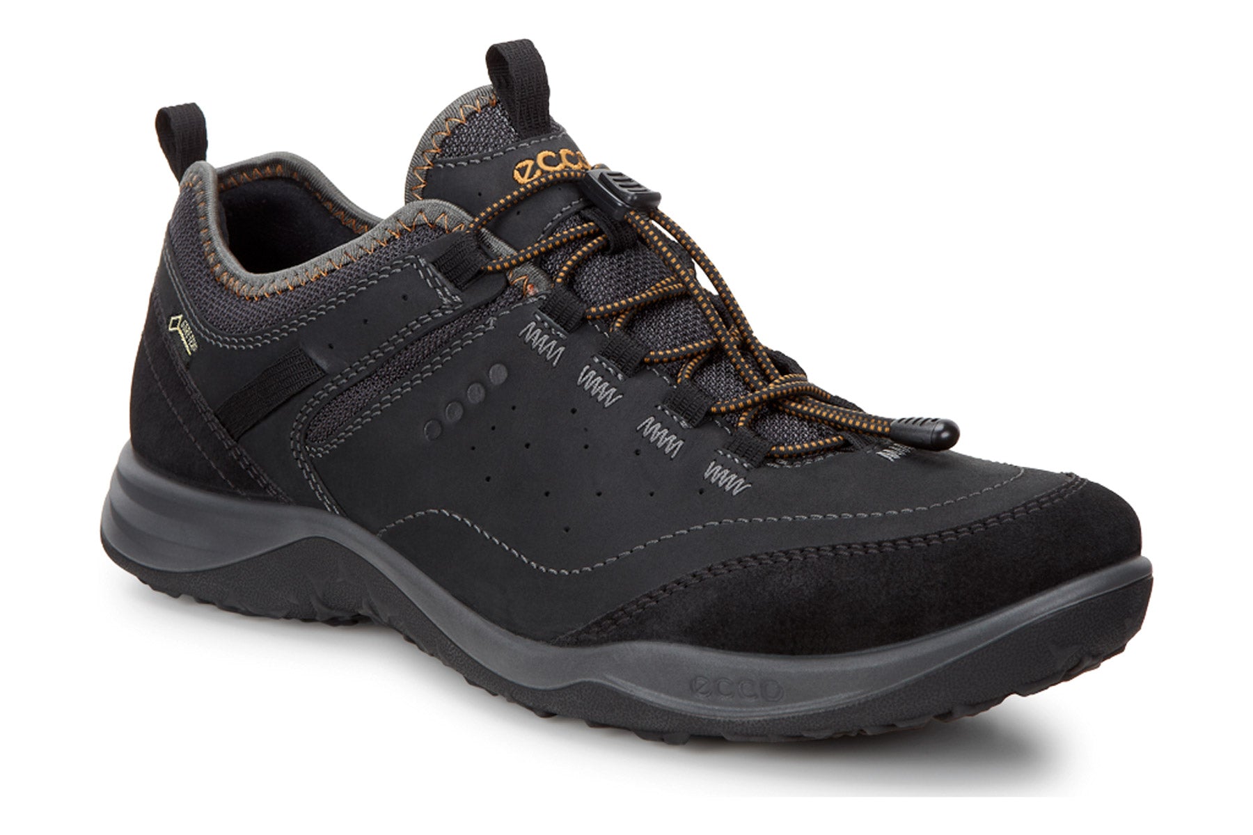 ecco black patent sneakers